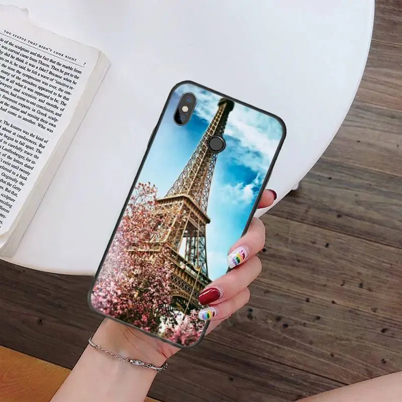 

French Paris Eiffel Tower Romantic pattern Phone Case For Xiaomi Redmi note 7 8 9 t max3 s 10 pro lite Luxury shell funda coque