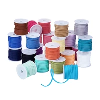 25rolls 3mm mixed color flat faux suede cord lace handmade thread rope beading diy bracelet necklace jewelry making supplies