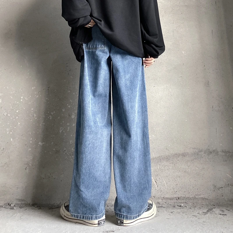 

Vintage Washed Jeans Women Streetwear Jeans Harajuku Cartoon Anime Print Jeans Fashion Man Jeans Loose Wide Leg Pants Cotton
