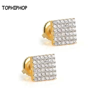tophiphops new square earrings are filled with zircon and glittering earrings womens fashion jewelry jewelry gifts