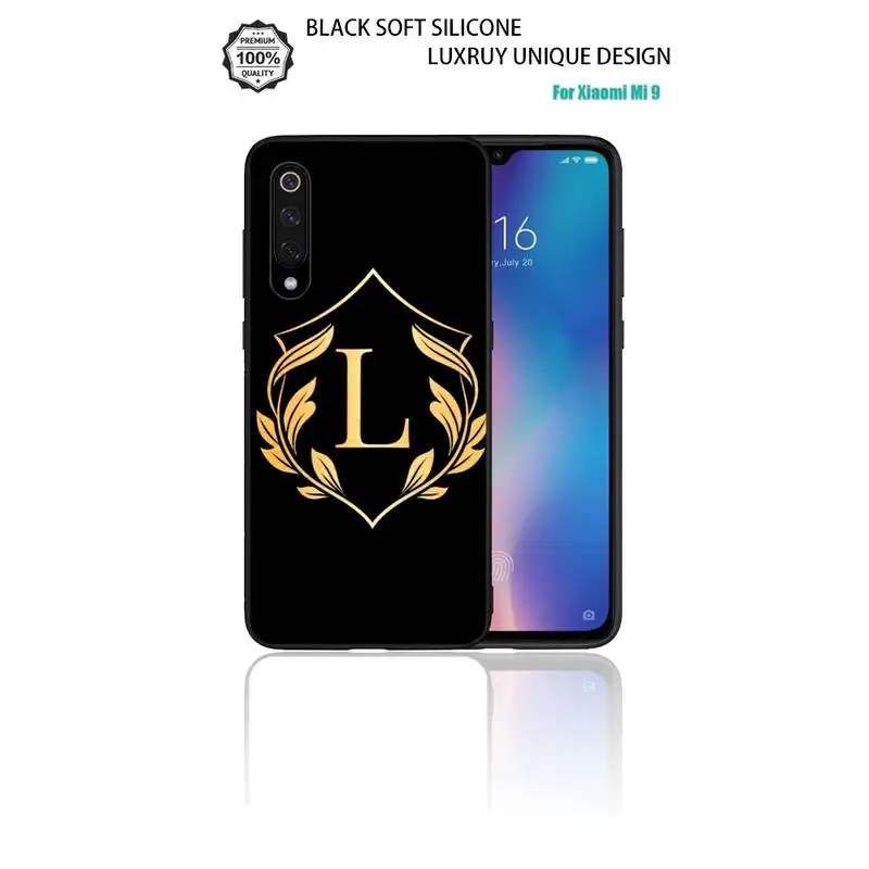 

letters shield design Phone Case case coque fundas etui for xiaomi note max mi 3 7 8 9se Redmi 7 7a 8 8t 10 pro lite cases cover