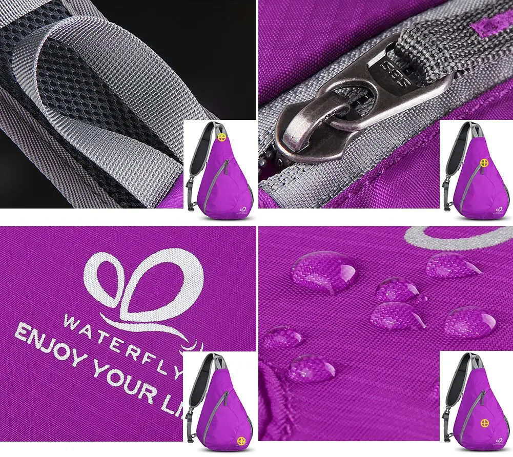 WATERFLY спорта на открытом воздухе езда на велосипеде складные наушники крутые Для женщин Для мужчин Треугольники сумка через плечо ремень крест для хозяйственная сумка