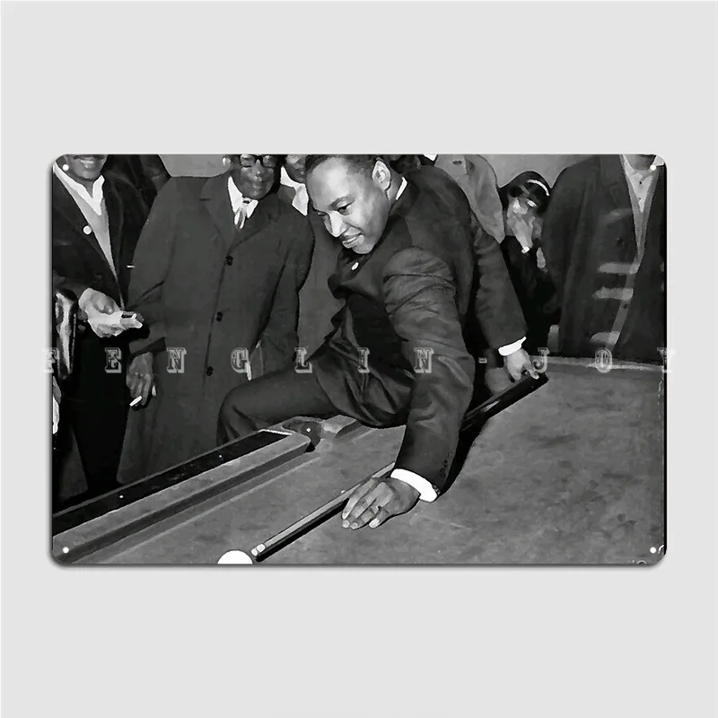 Martin Luther King Jr. Mlk бассейн бильярдный дизайн металлический плакат для кинотеатра