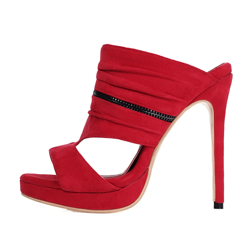 

Женские замшевые туфли на шпильке 12 см, красные или Розовые босоножки на высоком каблуке, большой размер 30-48, обувь для летнего сезона 2022