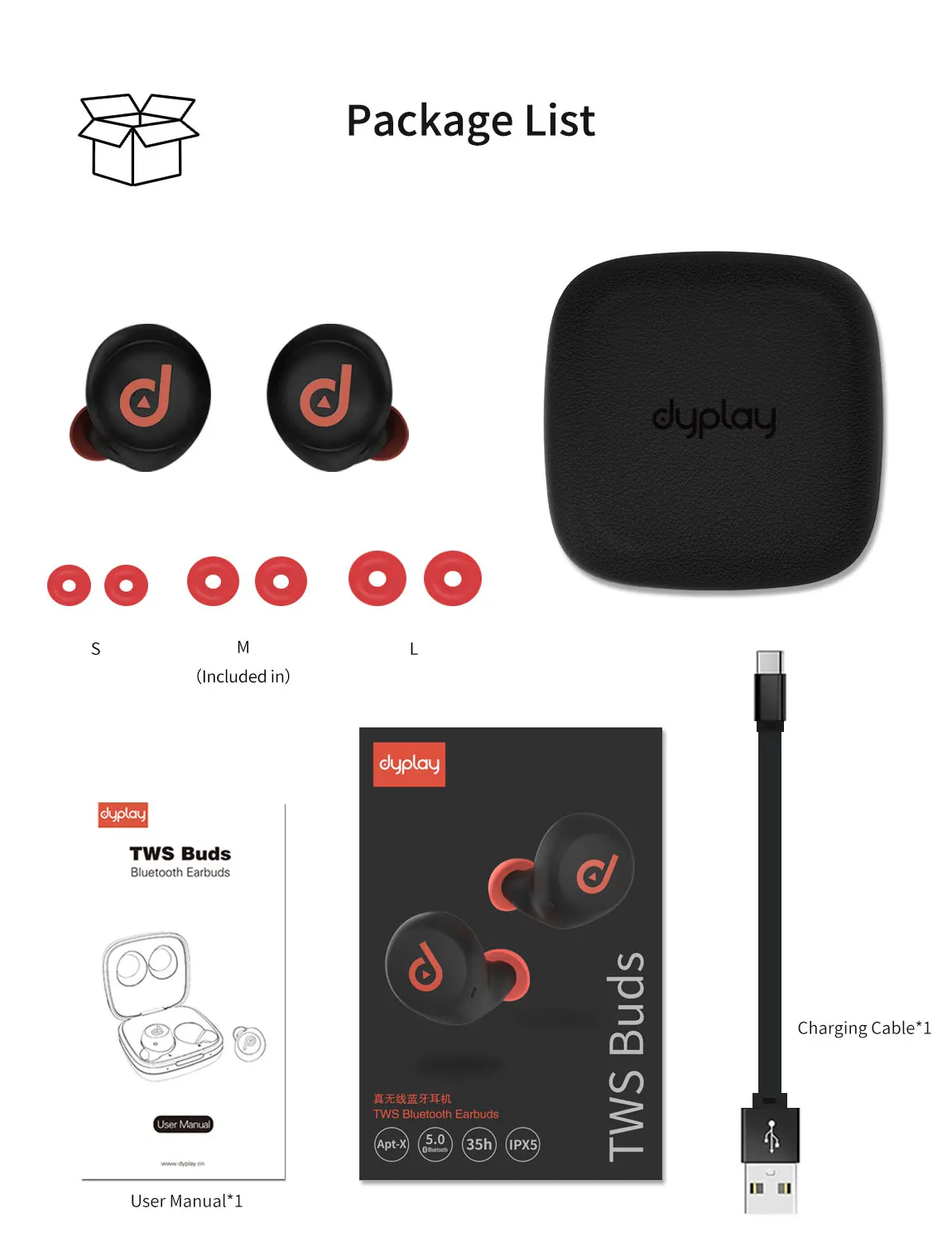 TWS Bluetooth V5.0 aptx Авто сопряжение сенсорное управление наушники истинные беспроводные стерео с наушниками зарядный чехол