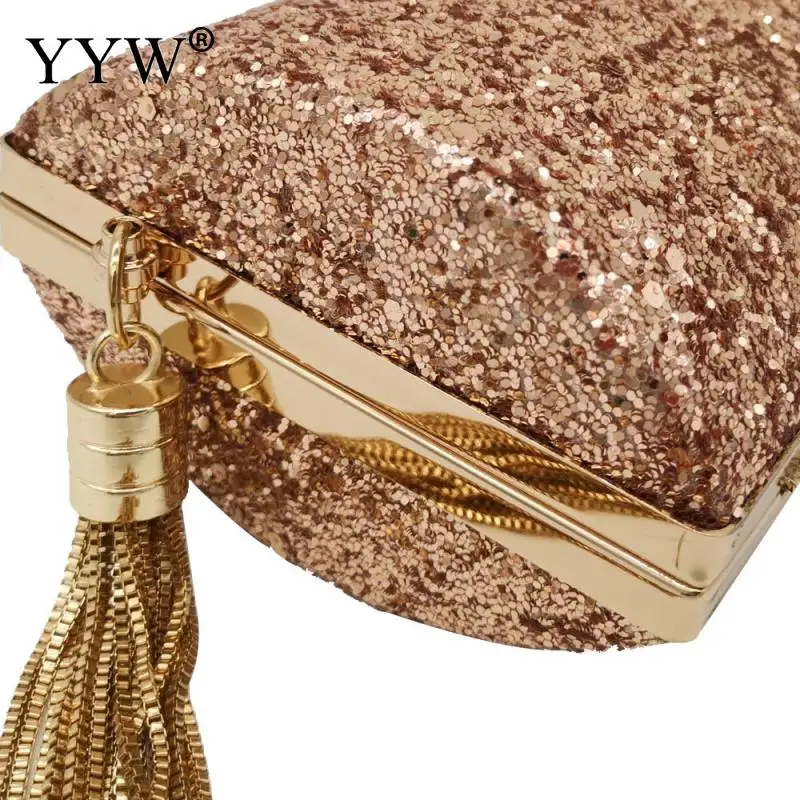 

Sequin Evening Party Bag Female Wedding Clutch Purse Tassels Clutch Bag Shoulder Crossbody Bags With Chain Handbags Sac A Main