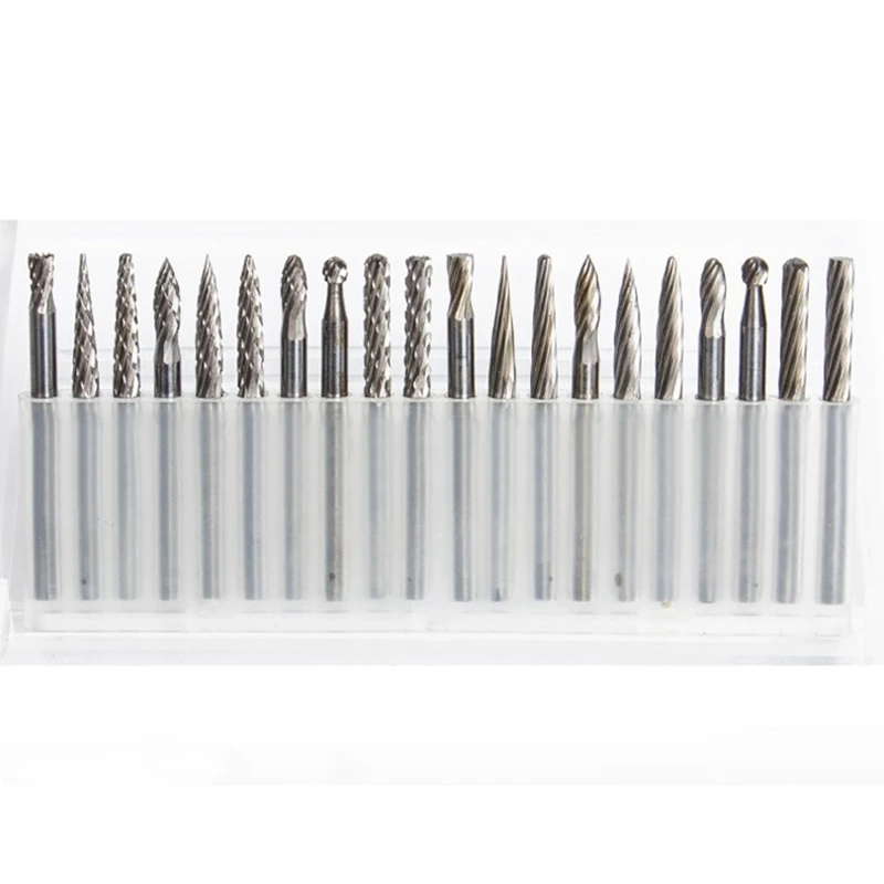 20 шт. 3 мм хвостовик Вольфрамовая сталь твердосплавные роторные напильники