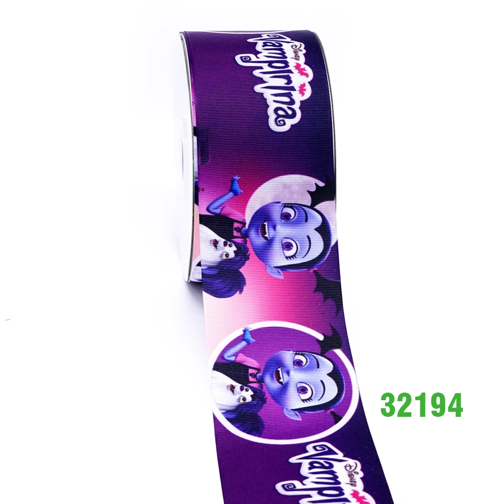 32194 50 ярдов мультфильм напечатанный grosgrain ленты 32187 - Цвет: 32194
