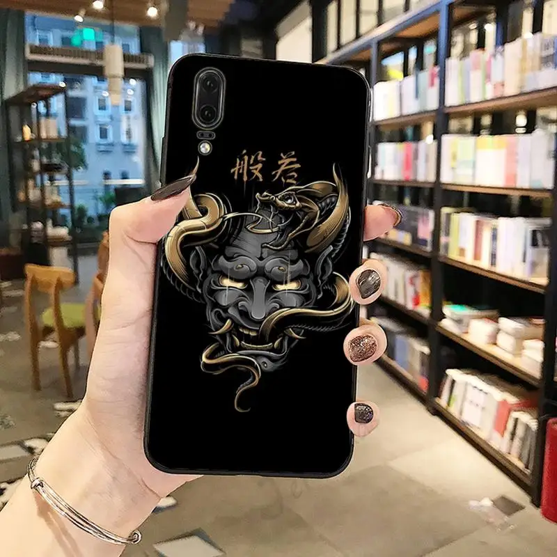 

Japanese samurai oni mask Phone Case For Huawei honor Mate P 10 20 30 40 i 9 8 pro x Lite smart 2019 nova 5t
