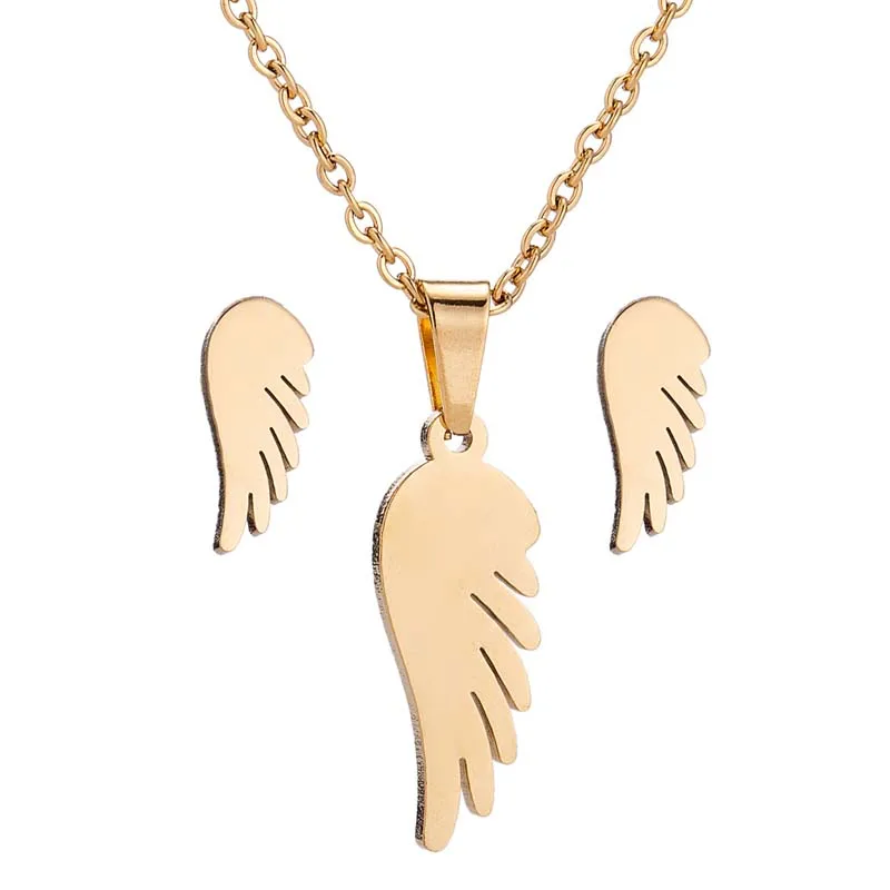 Jisensp в винтажном стиле Крылья Ангела комплект ювелирных изделий для женщин