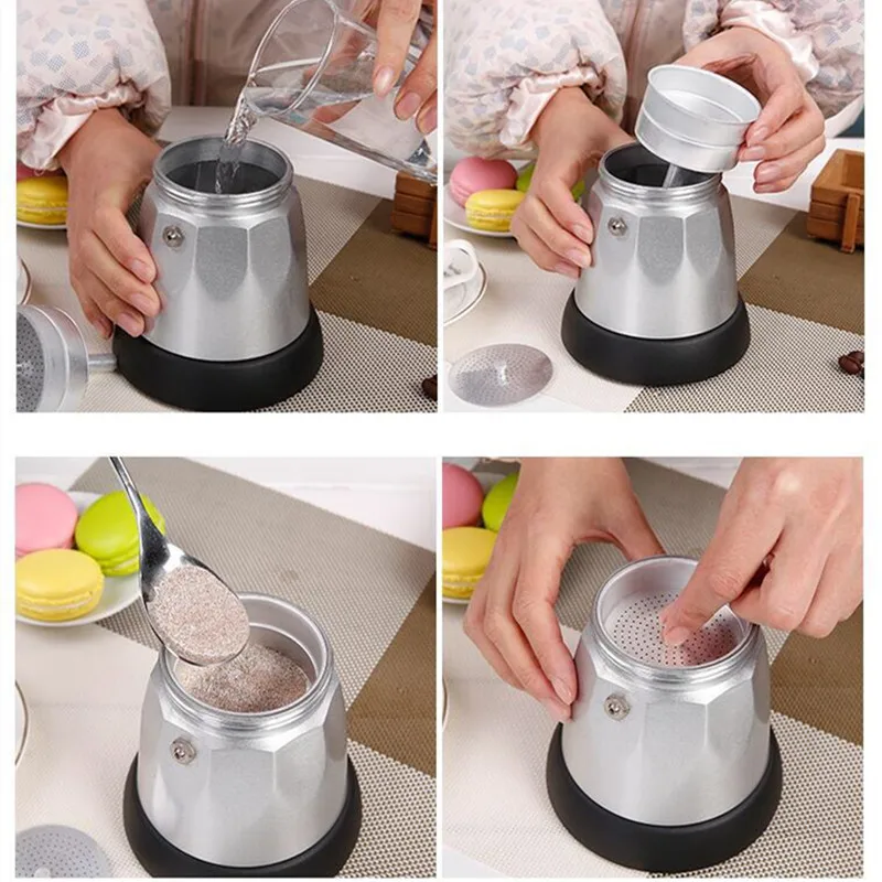 Электрический гейзер Кофеварка Moka Pot Итальянский Эспрессо кофеварка для мокко