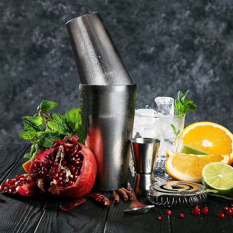 

Cocktail Shaker Set, Kollea Cocktail Shaker with Strainer, 6-Piece Stainless Steel Bar Set Bartender Mixer Kits