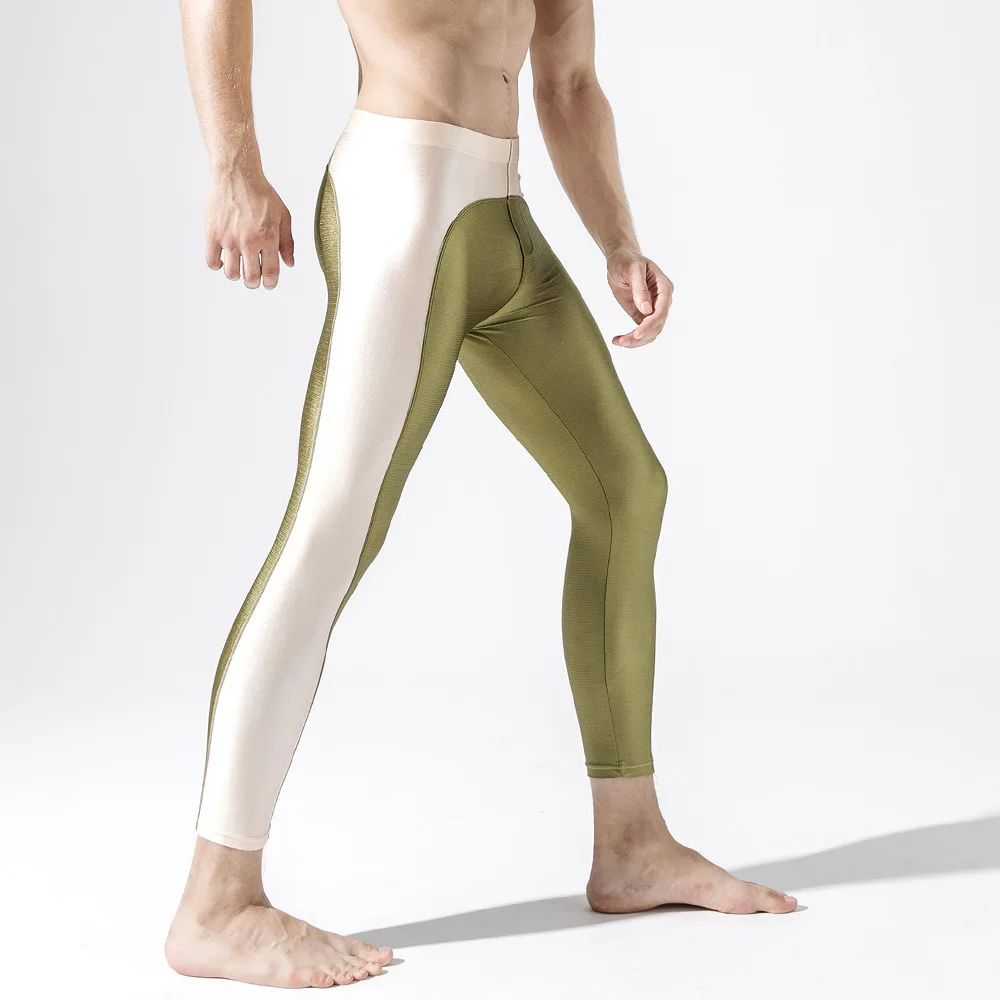 Трико для бега мужские до щиколотки эластичные компрессионные тренировочные