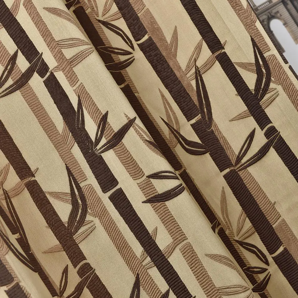 LOZUJOJU 1 Piece Bamboo Jacquard New Design Curtains for Bedroom Windows Draperies Customize Elegant Modern Style Fresh Decor | Дом и сад