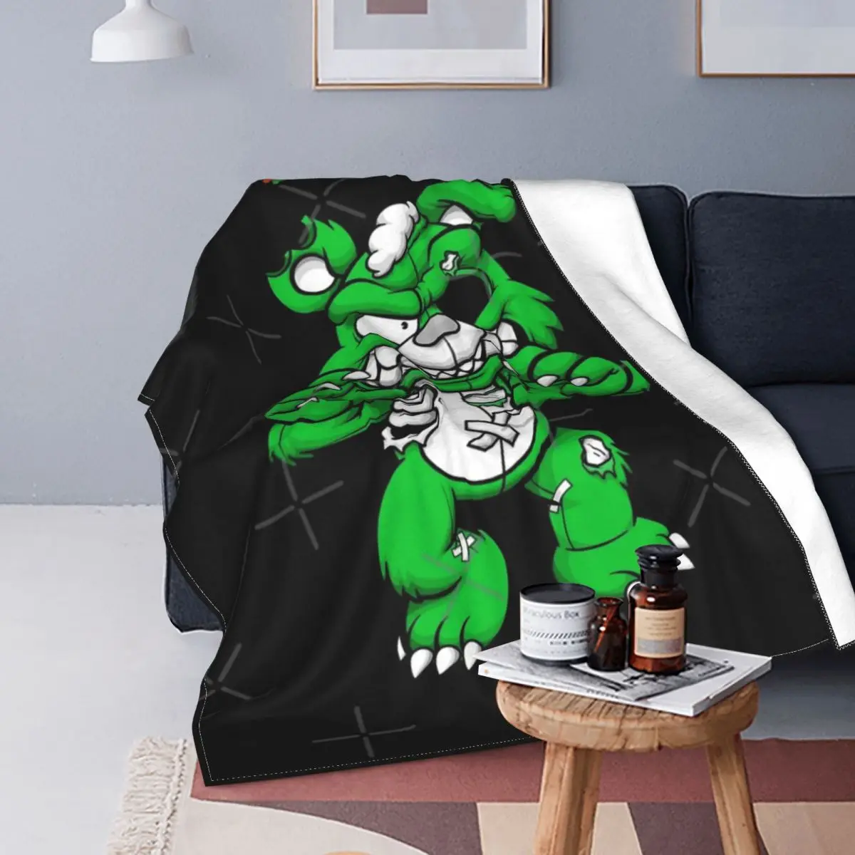 

Manta a cuadros para la cama, cobertor de invierno con estampado Kawaii