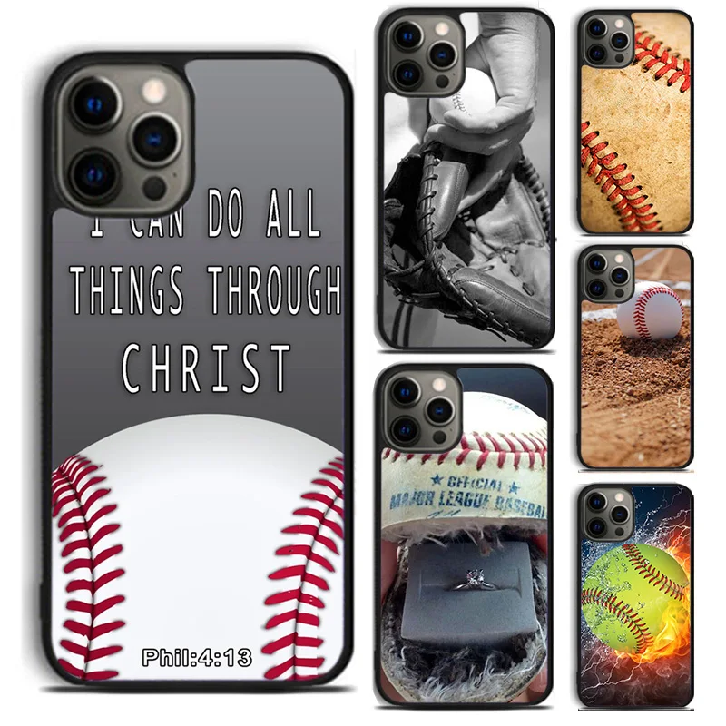 Бейсбольный спортивный чехол для телефона с цитатами религиозной Библии iPhone 14 6 7