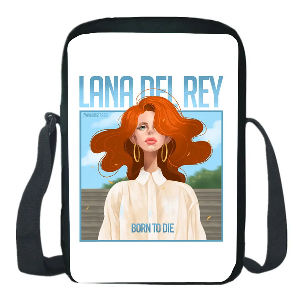 Сумка на плечо Singer Lana Del Rey женская, модная мультяшная Повседневная Сумочка, милый мессенджер на молнии для студентов, рюкзак для девушек