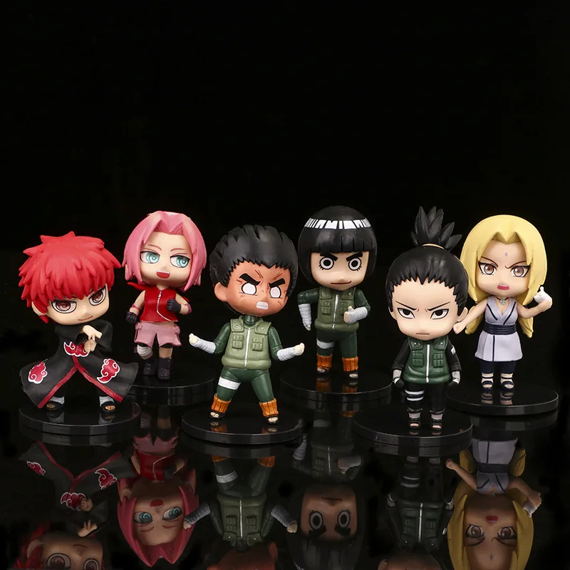 Экшн-фигурка NARUTO Shikamaru Sakura Tsunade Sasori Rock Lee Игрушечная модель с орнаментом - купить по