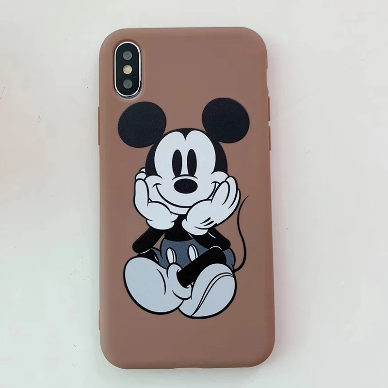 Серый Модный Мини-чехол для мобильного телефона с Микки Маусом для iPhone 11p 7 6 8 plus, розовый чехол для мобильного телефона с сердечками для iPhone XS max, чехол для телефона - Цвет: Серый