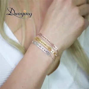 Пользовательские координаты бар браслет персонализированные Широта Долгота ювелирные изделия Римский браслет с цифрами Подарок на годовщину свадебный подарок