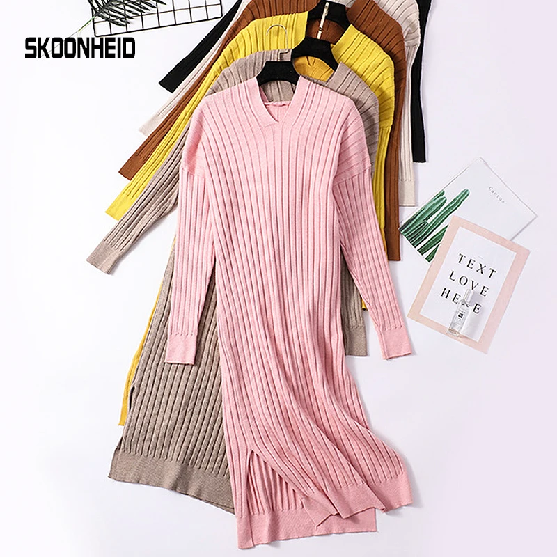 SINGRAIN женское Полосатое платье свитер с капюшоном зимнее размера плюс теплое