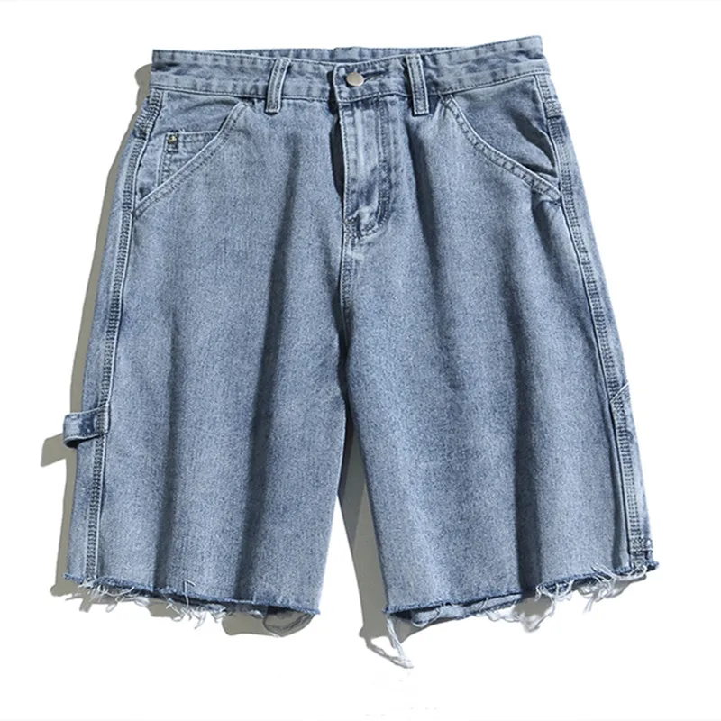 

Men's Denim Shorts Tattered Fashion Trend Loose Casual Shorts 2021 Summer New