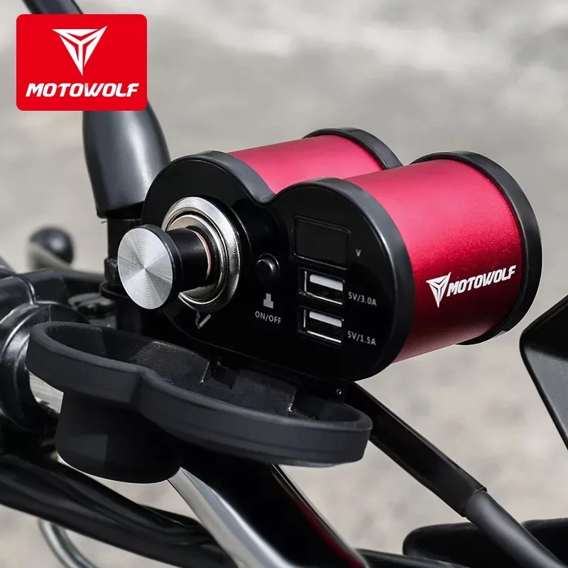 Двойной USB мотоциклетный прикуриватель зарядное устройство с Вольтметр