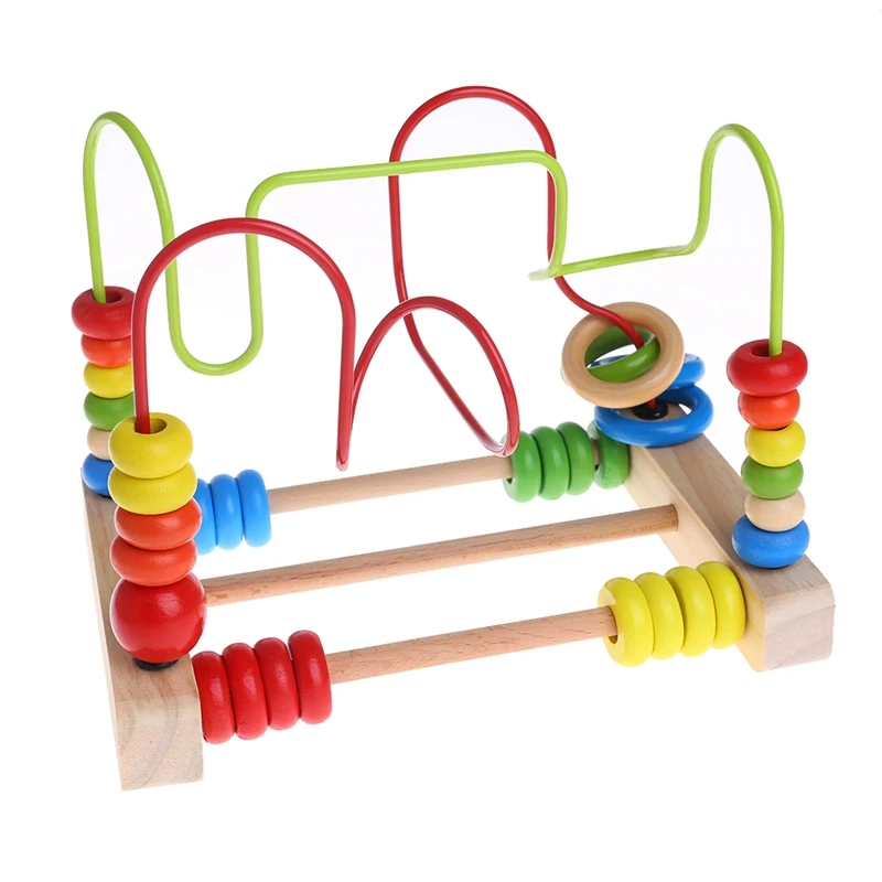 

Wooden Toddler Toys Circle Bead Maze Educational Toys Gift For Children Kids