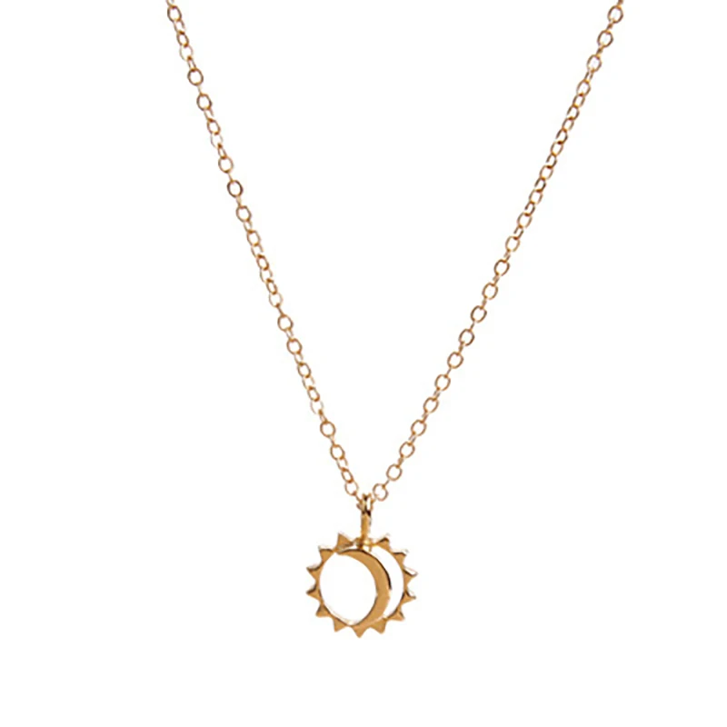 new Fashion Jewelry Reminder Let Your Bright Light Shine Sun and Moon Pendant Necklace gift | Украшения и аксессуары