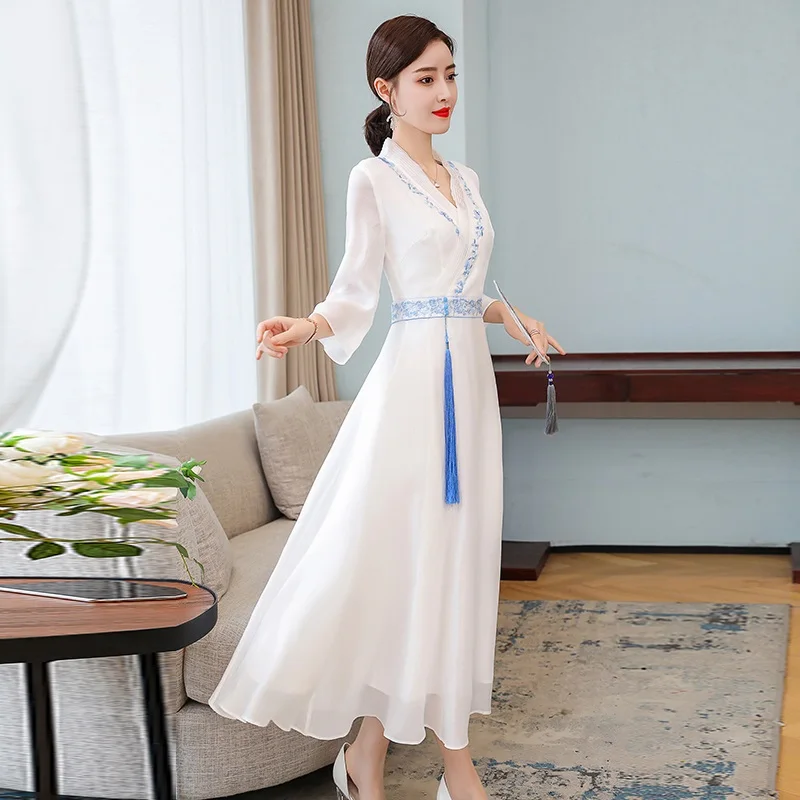 2020 cheongsam платье ao dai вьетнамское aodai Вьетнам цветочный принт qipao винтажная Новинка