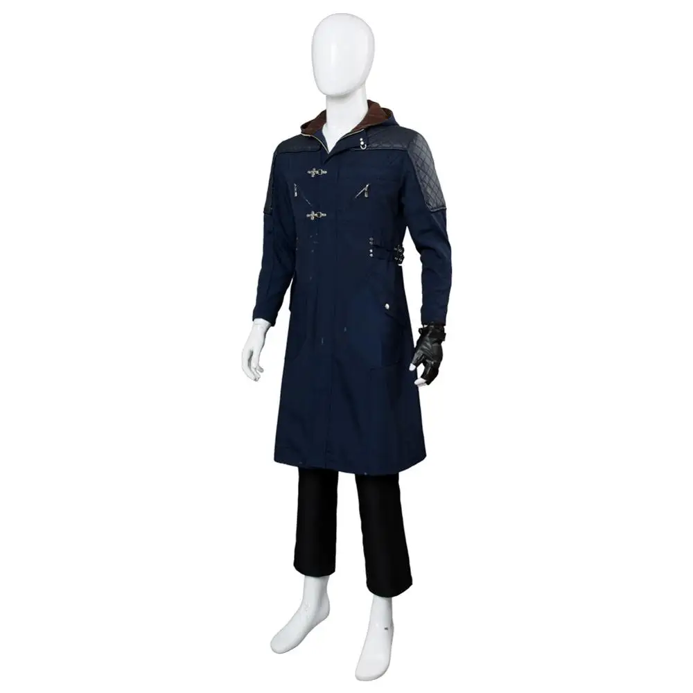 Черный для косплея костюм DMC 5 черный мужская куртка взрослых пальто перчатки