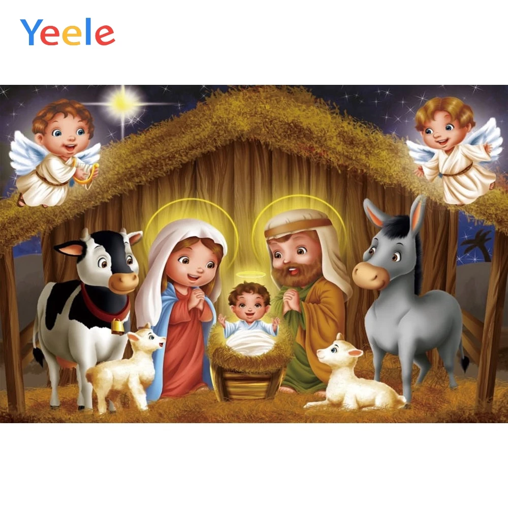 Фоны Yeele для фотосъемки с изображением христианского Иисуса на тему Рождества