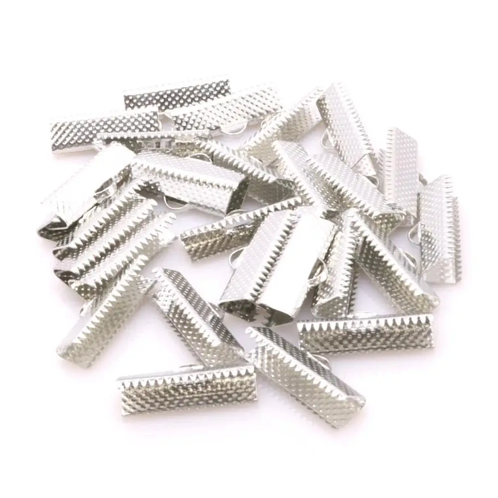 

Зубчатая Железная пряжка для конского рта, зажим для кожаной веревки, Пряжка для ленты, зажим для веревки, ювелирные аксессуары, 50 шт.