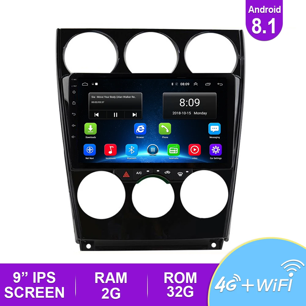 2.5D 9 ''IPS автомобильное радио Android 8 1 авто стерео Мультимедиа для Ford S Max 2007 2008 GPS