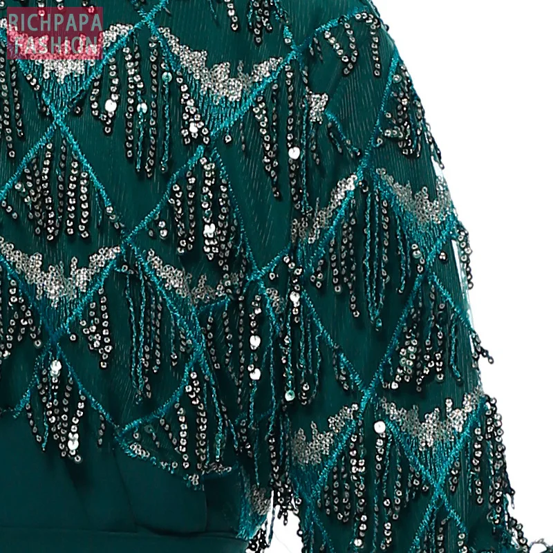 Платье кимоно Abaya из Турции с пайетками и кисточками халат Дубаи хиджаб платье