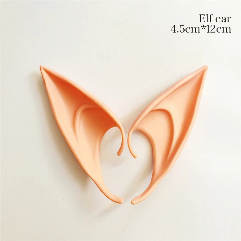 1 Pair Mysterious Angel Elf Ears Fairy Cosplay Accessories Halloween Party Denture Decoration Latex Soft Pointed False Ears images - 6