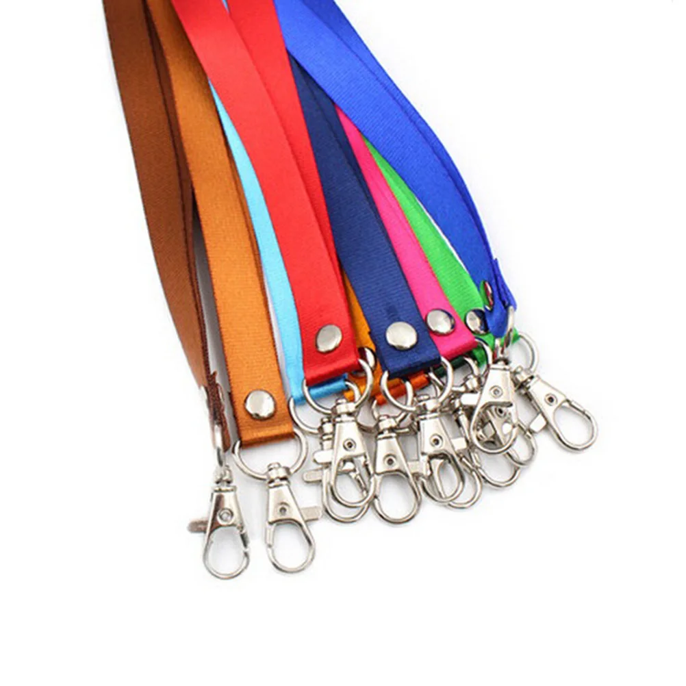 1pc Color Random Badge Holder Keys Metal Clip 1PC Neck Strap Lanyard Safety Breakaway For Mobile Phone USB ID Name | Мобильные