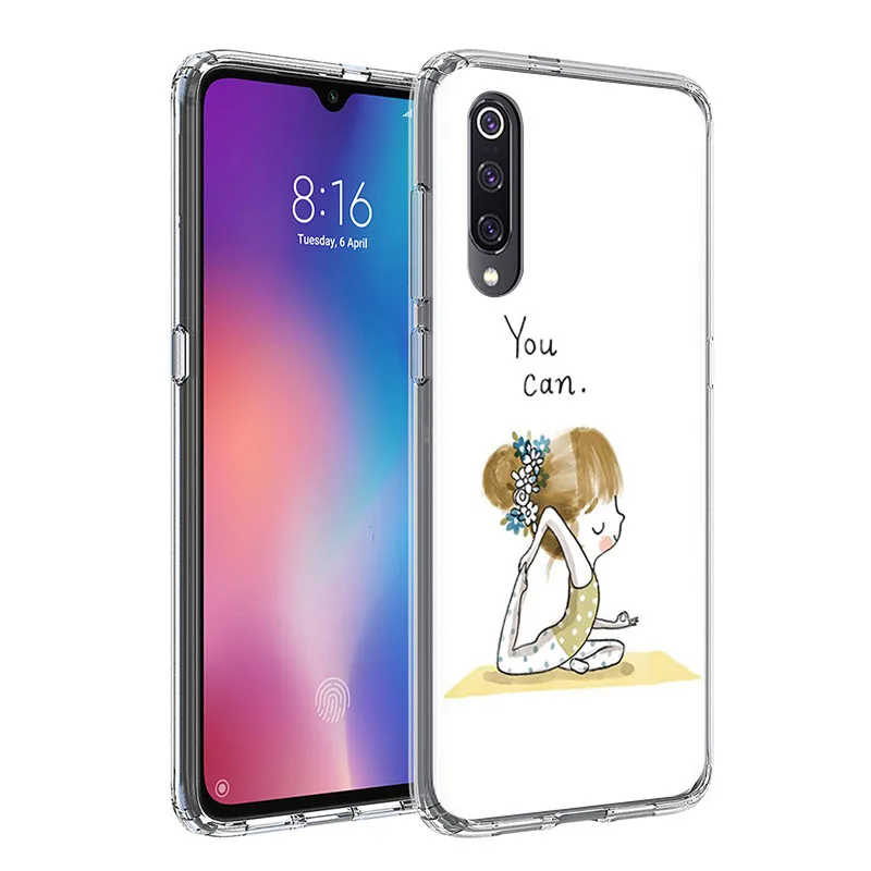 Чехол для телефона Redmi 6 7 a 9 10x Note 8 8T Love Super Yoga Cute Girl мягкие чехлы Xiaomi se CC9e Note10 Pro F1 A3 X2
