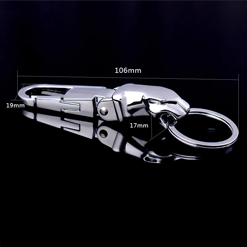 

Car Keychain Creative Leopard Head Metal Keyring for Land Rover Great Wall Abarth Chevrolet Peugeot Haval Lada Key Ring Pendant