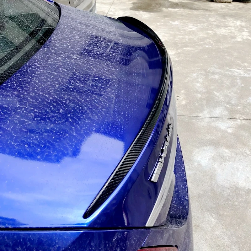 

W205 C63 Стиль углеродного волокна заднего крыла Спойлер для Mercedes-Benz C-Class W205 4-дверный седан 2015-2019