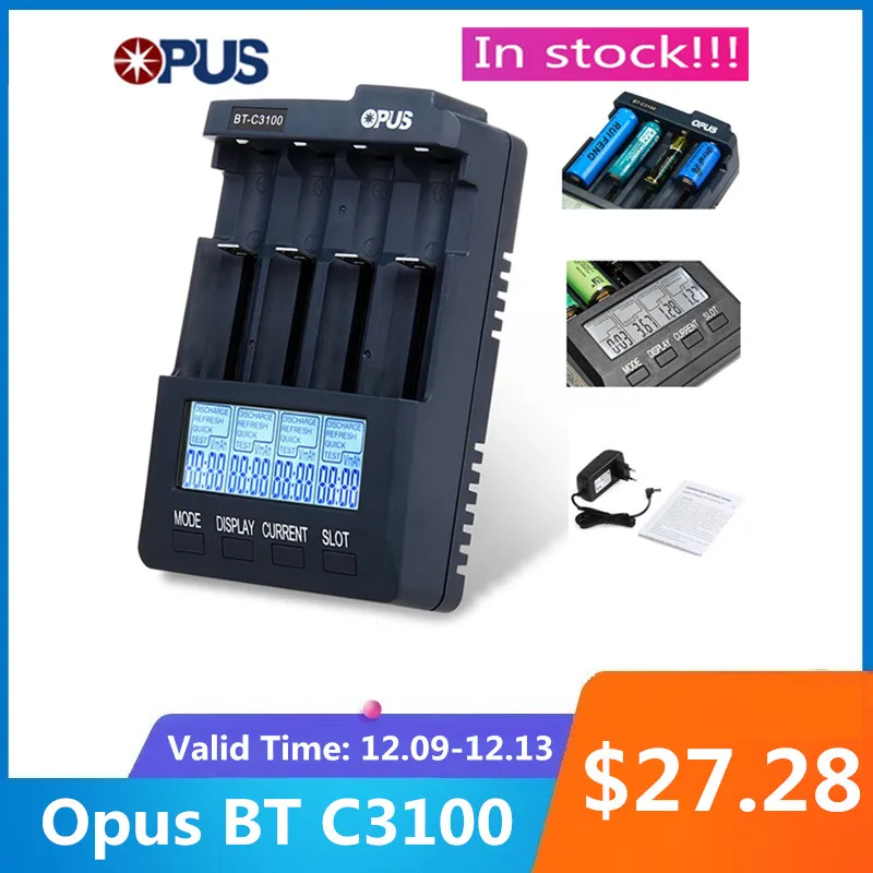 Opus BT C3100 V2.2 Смарт Универсальный lcd литий-ионный NiMh AA AAA 10440 14500 16340 17335 17500 18490 17670 18650 зарядное устройство