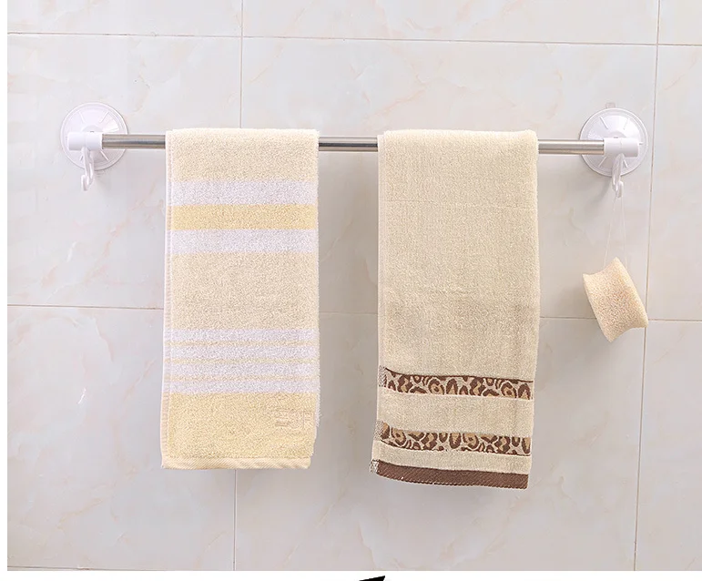 

1 Piece Suction Cup Towel Bar Stainless Steel Wall Holder Rust Proof 180 Degree Rotation Kitchen Bathroom Products Hangers