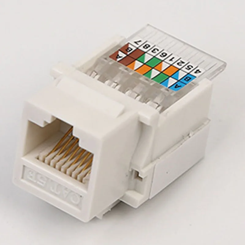 

25Pcs CAT5E UTP Network Module RJ45 Connector Information Socket Computer Outlet Cable Adapter Keystone