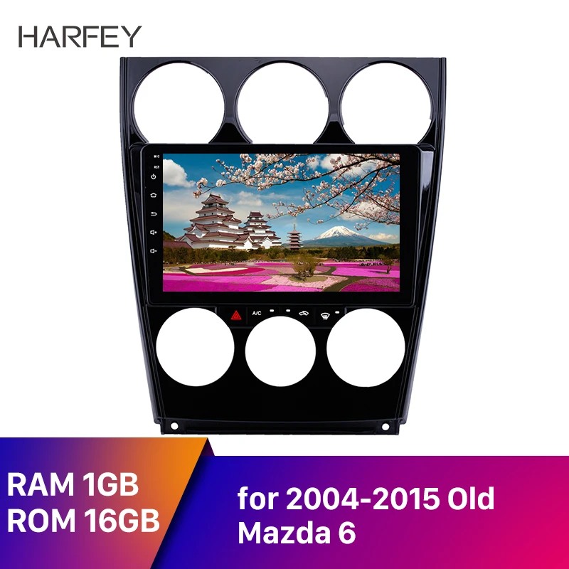 Harfey Автомобильный GPS для старой Mazda 2004 2015 6 сенсорный экран 9 дюймов Android 8 1