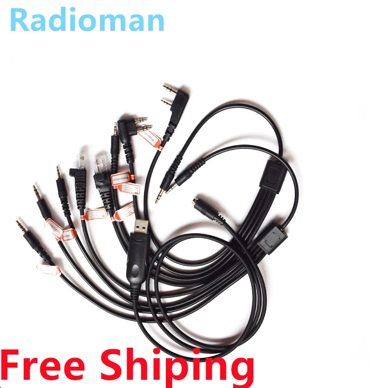 

USB-кабель 8 в 1 для программирования Motorola PUXING TYT BaoFeng UV-5R для Yaesu 'd xun Hyt для Kenwood Radio Car Radio