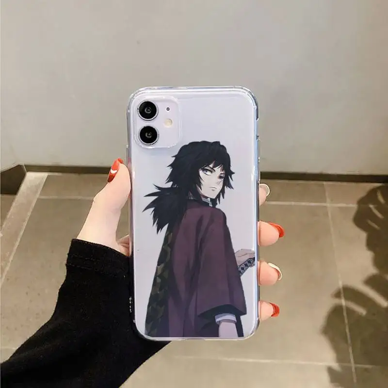 

Japan Anime Kimetsu no Yaiba Phone Case Transparent for Clear iPhone case 11 12 mini pro XS MAX 8 7 6 6S Plus X 5S SE 2020 XR