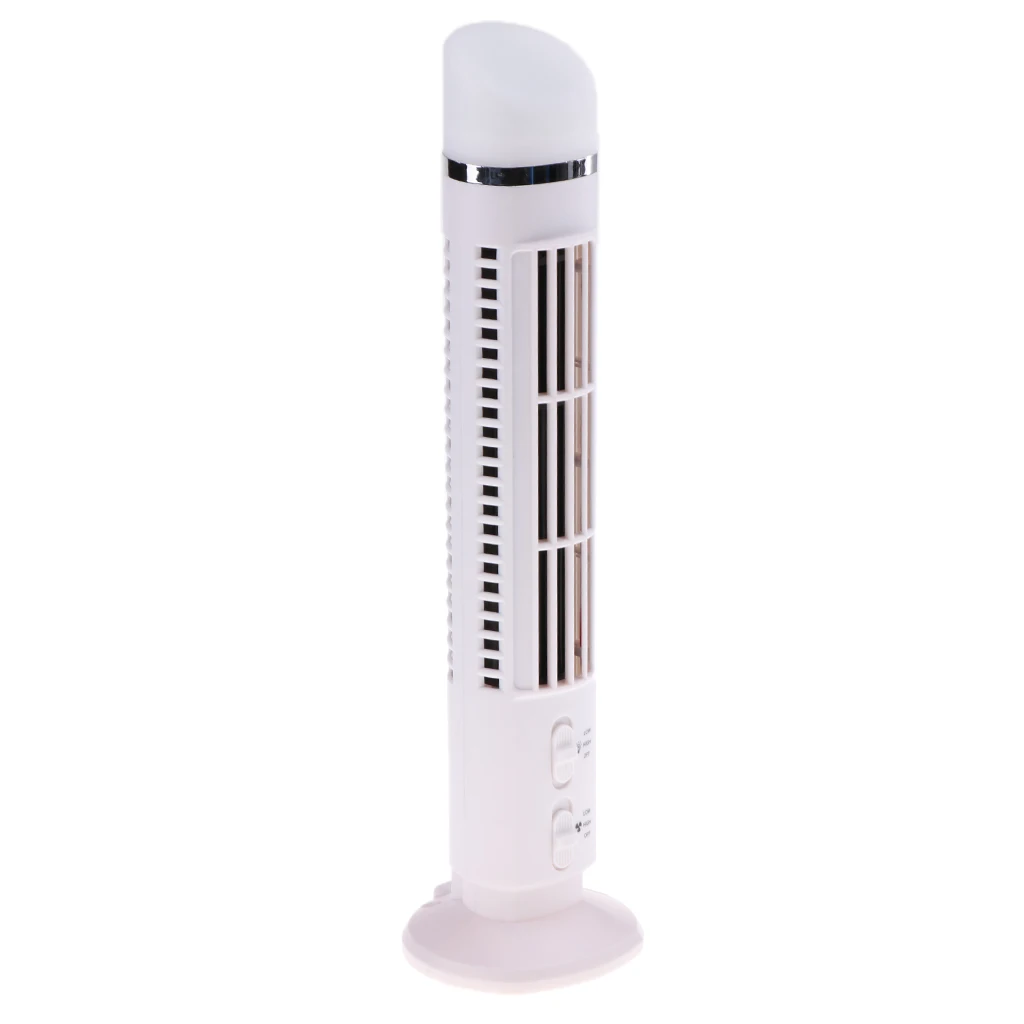 

USB Powered Fan Mini Portable Desk Fan With LED Light 2 Speed