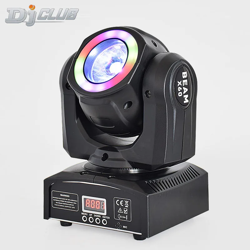 PRO Pocket Led Moving Head Beam Light 60W Lyre RGBW 4In1 Colors Mixing With Backlight Effect For DJ Party Nightclub