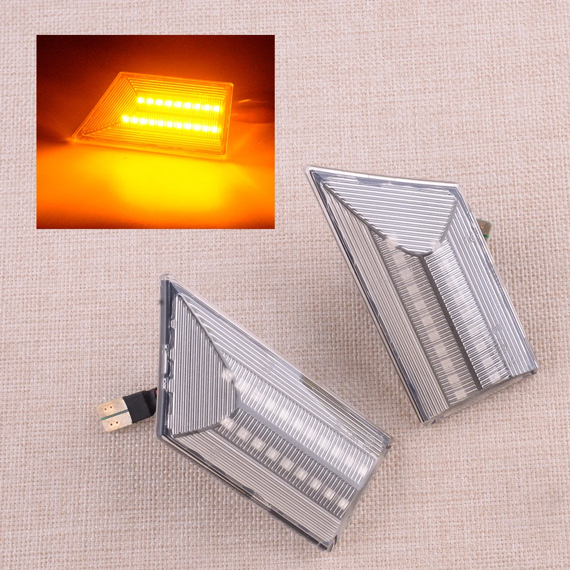 

1 пара Clear Динамический светодиодный боковые габаритные светодиодный индикатор светильник лампа подходит для Opel Vauxhall Signum Vectra C 13101911 1226021 1226288