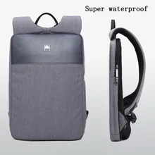 REJS LANGT Fashion Thin Backpack Men Minimalist Design Business Backpacks Laptop 14 Inch Waterproof Ultra-Lihght Travel Bag Sac